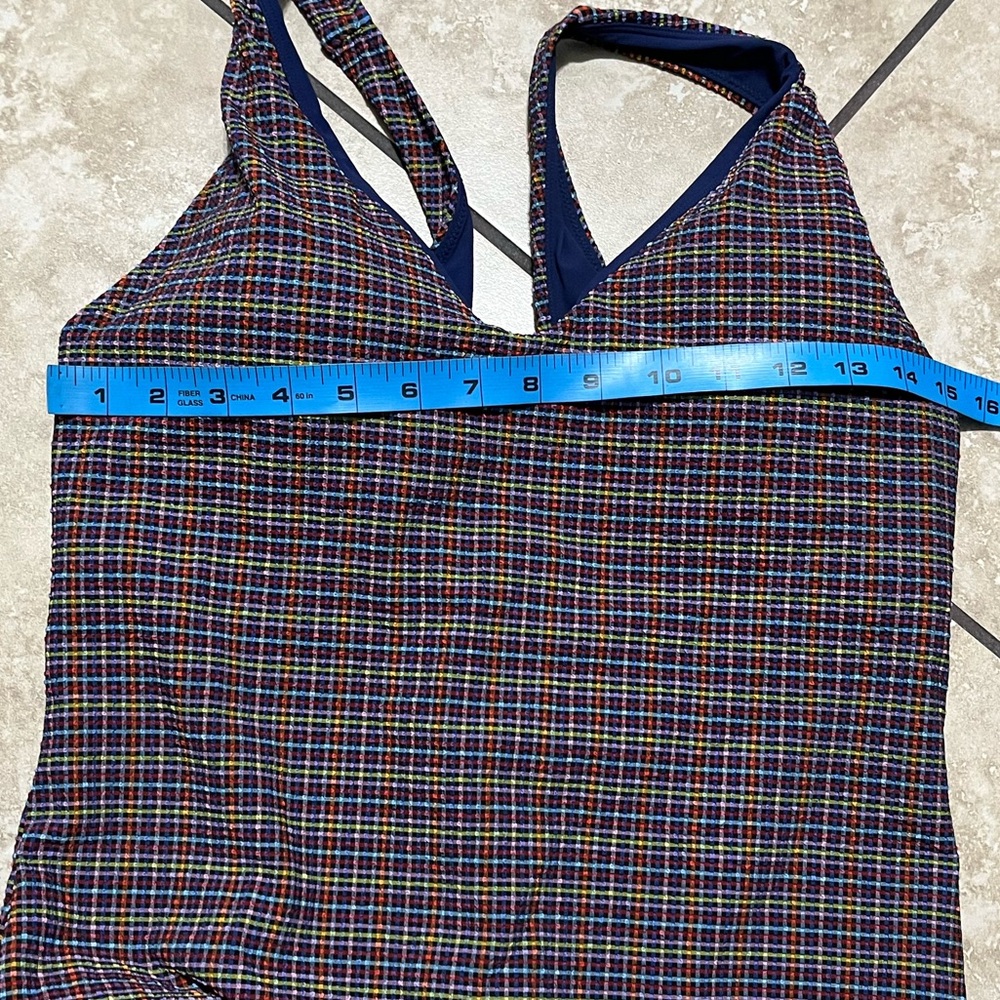 Athleta Seersucker V Neck One Piece 👙 - Picture 6 of 9